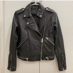 ALL SAINTS | “Bourne” Black Leather Jacket 🖤